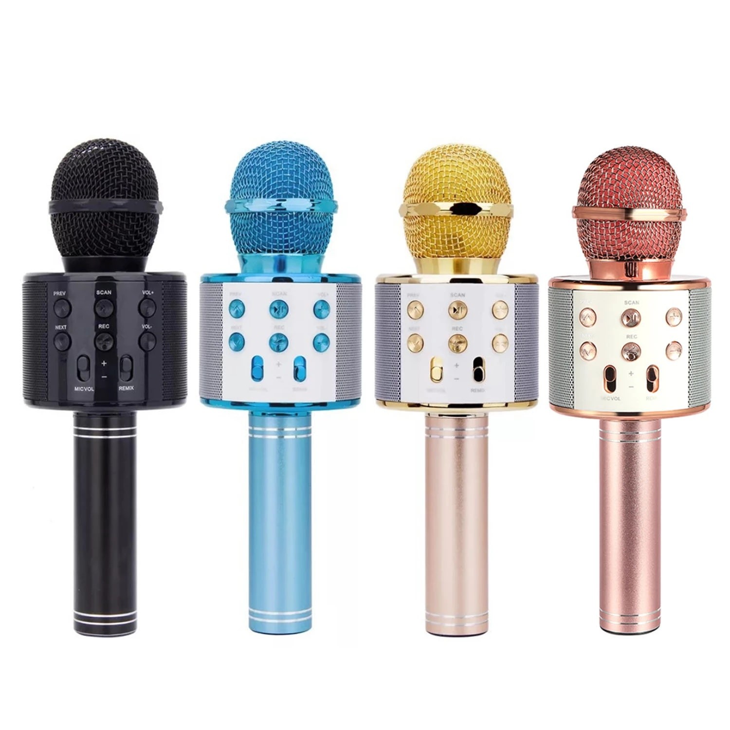 Wireless Bluetooth Portable Rechargeable HIFI Mic Karaoke Auramart.lk