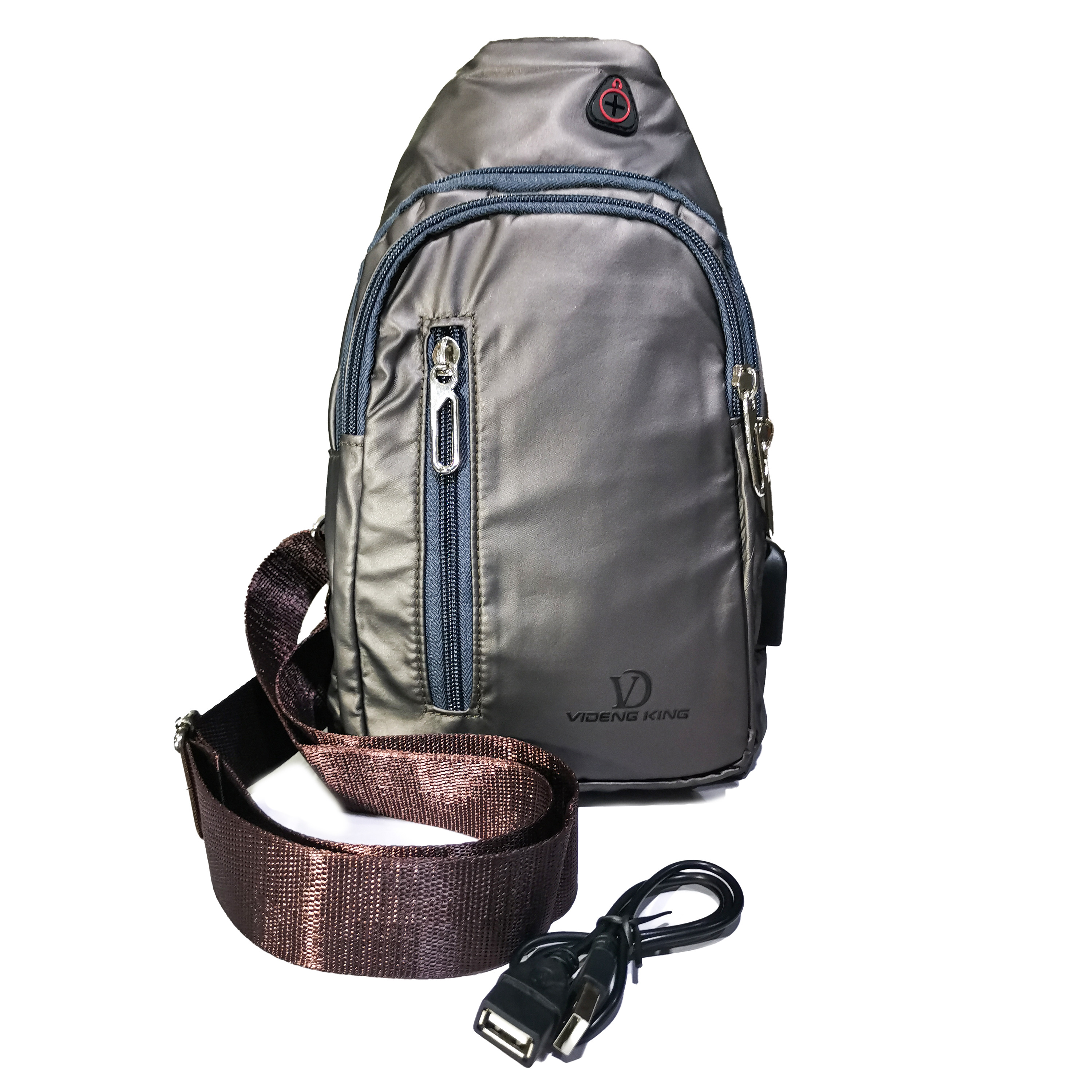 Unisex Sling Bag with USB Charging Port onide.lk