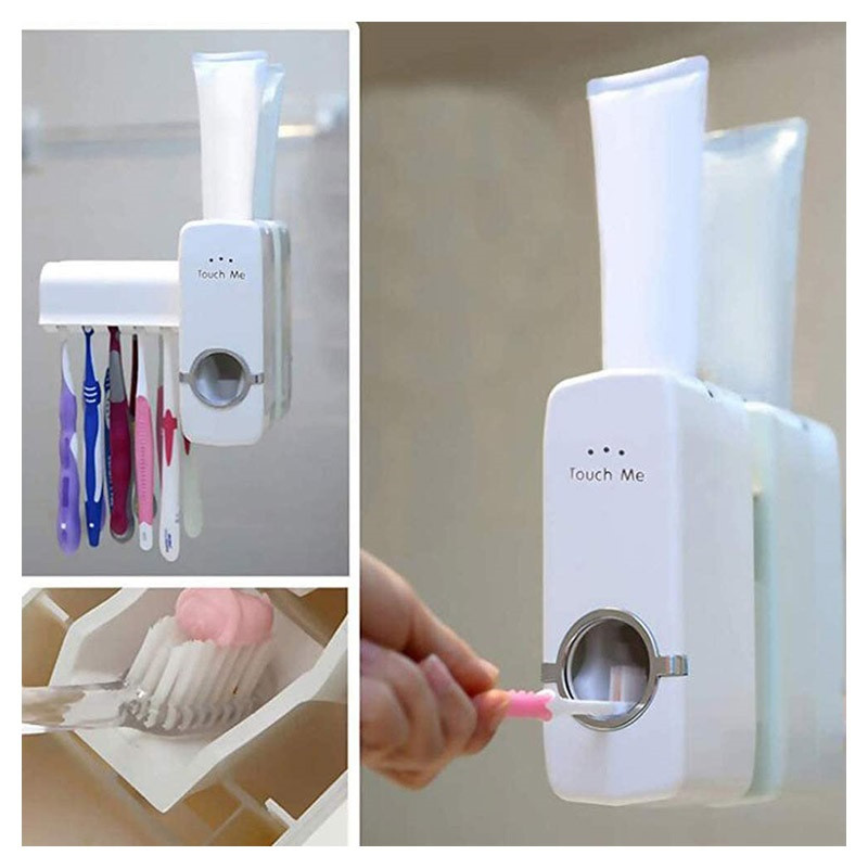 Automatic Toothpaste Dispenser with Toothbrush Holder onide.lk