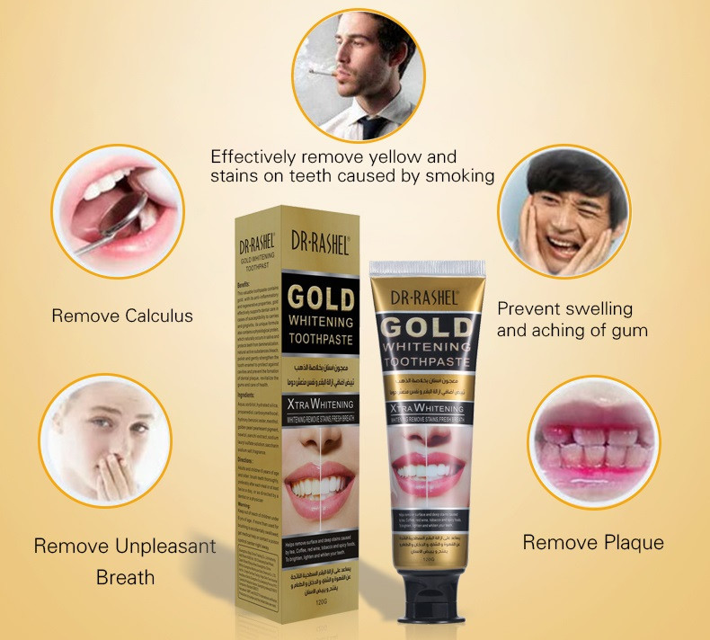 DR.RASHEL GOLD WHITENING TOOTHPASTE onide.lk