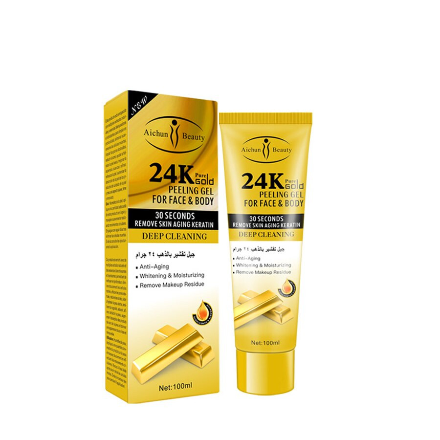 24k Pure Gold Peeling Gel For Face And Body 100ML Auramart.lk