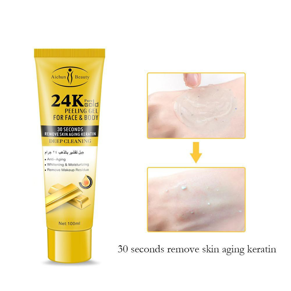 24k Pure Gold Peeling Gel For Face And Body 100ML onide.lk