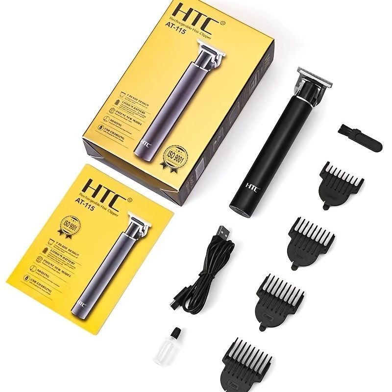 HTC AT115 Electric Hair clipper Men USB Cordless Professional Hair