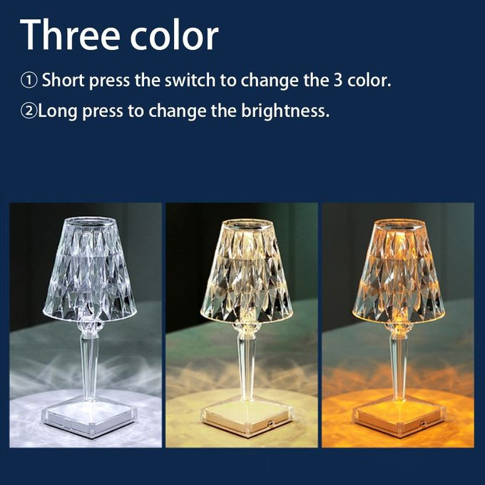 Diamond Table Lamp USB Rechargeable onide.lk