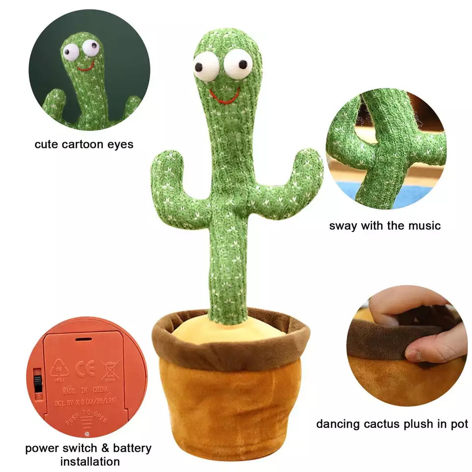 Dancing Cactus Talking Tree Toy Rechargeable onide.lk