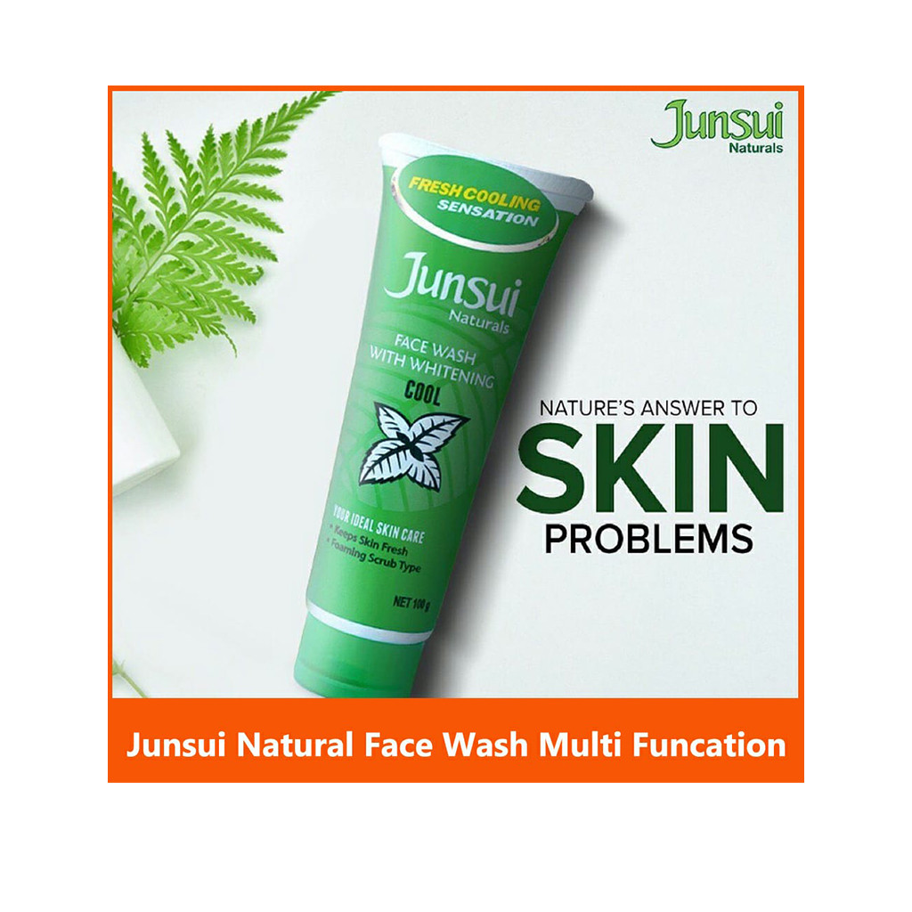 Junsui Natural Face Wash with Whitening Cool 100g onide.lk
